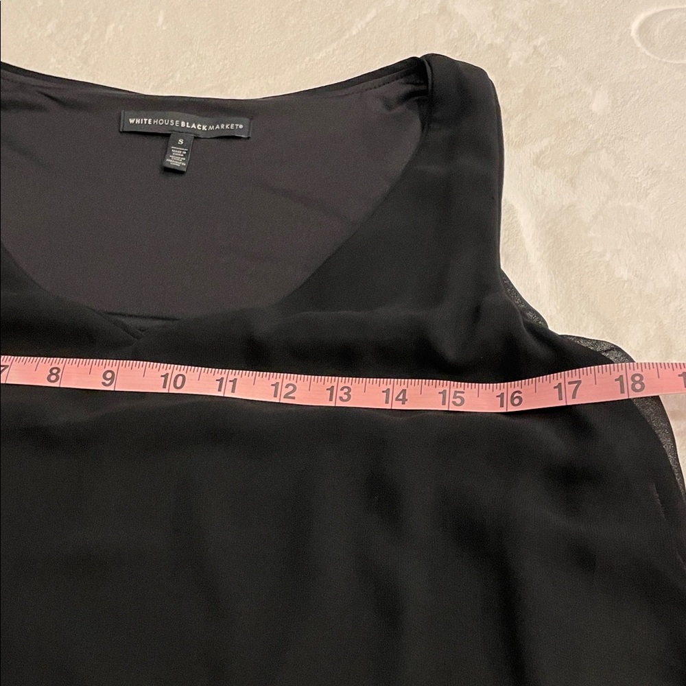 WHBM Black Layered Midi Dress - Picture 3 of 6